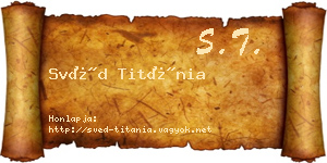 Svéd Titánia névjegykártya